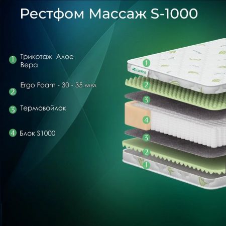 Матрас EveRest Рестфом Массаж S1000 (Рестфом&nbsp;Массаж&nbsp;S1000)