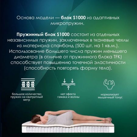 Матрас EveRest Рестфом Массаж S1000 (Рестфом&nbsp;Массаж&nbsp;S1000)